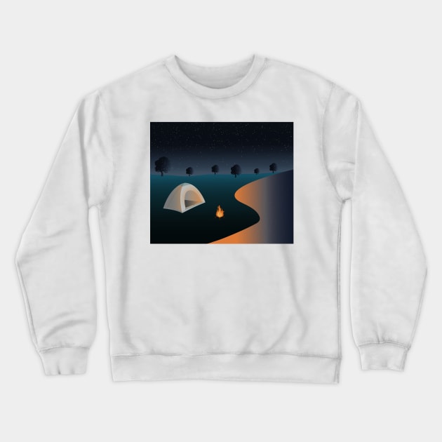 Camping under the stars Crewneck Sweatshirt by BeCreativeArts